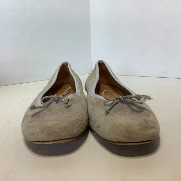 Katharine Page Suede Ballet Flats Shoes Tan Sz 38.5 Made Portugal - Picture 5 of 15